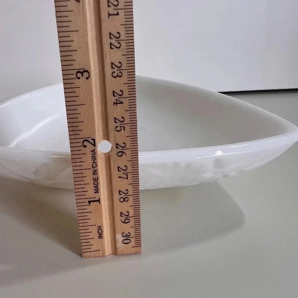 White‎ vintage milk glass Triangular Bowl tray